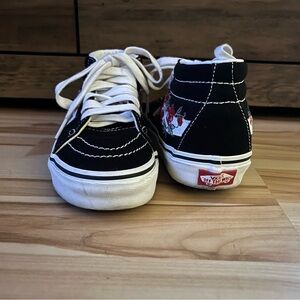 Vans Kids Black and White High-Top Sneakers